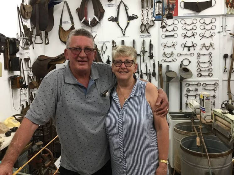 Image of Harry and Robyn Fletcher who are the collectors of Manellae Collectables
