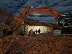 Mining in our open cut mine