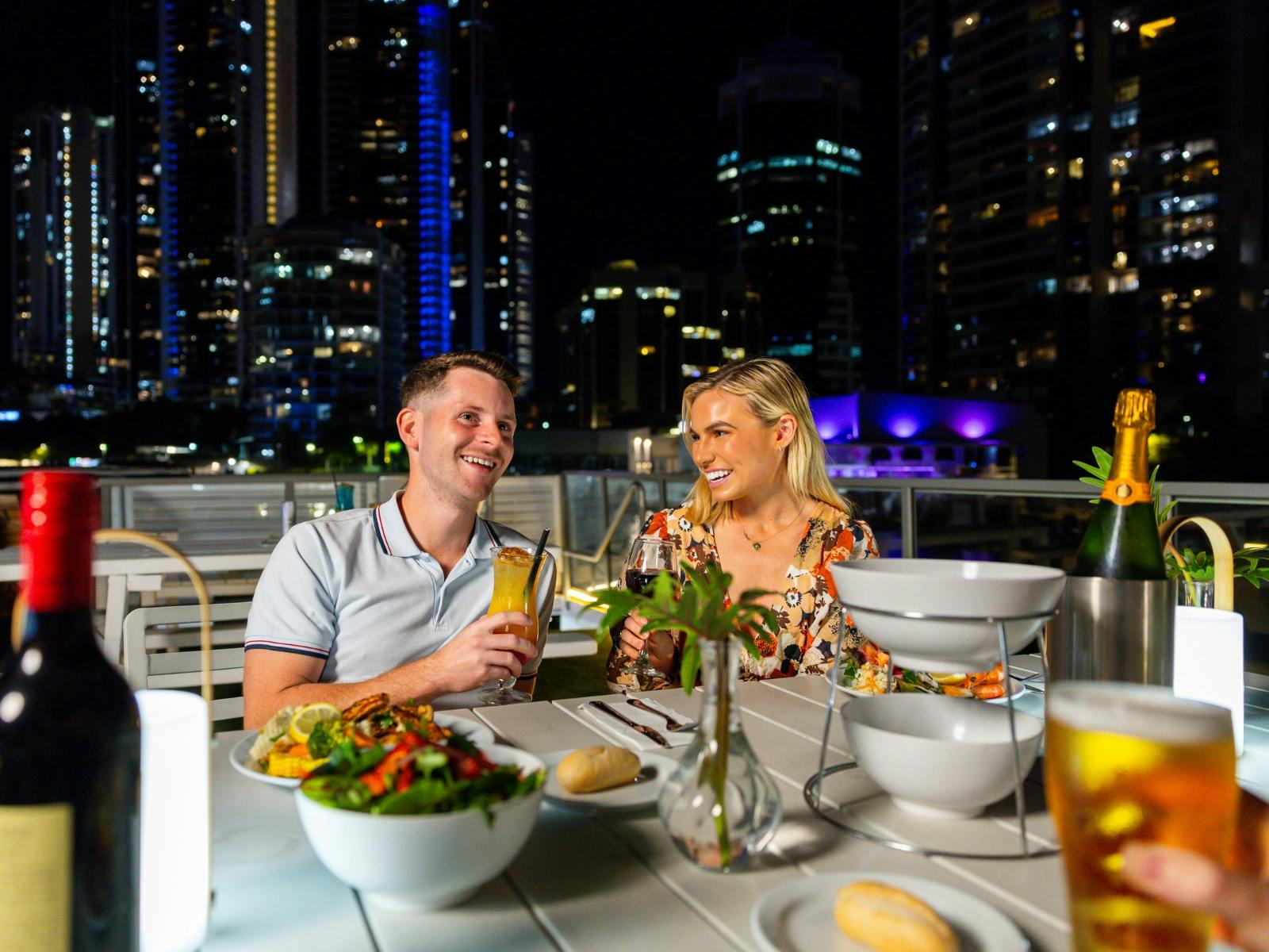 Share a special moment on the Gold Coast's most romantic dining experience with Sea World Cruises.