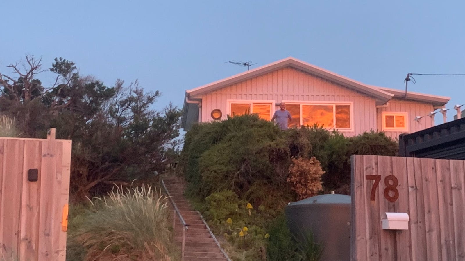 Sunset captured in the west facing windows