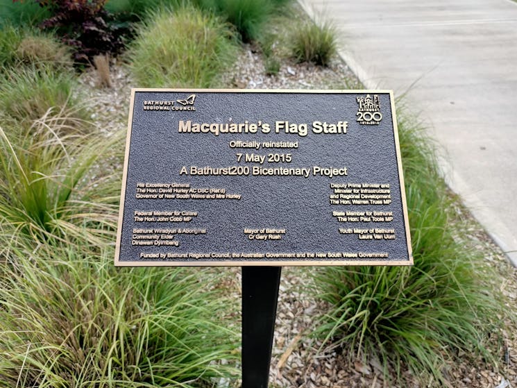 Information Plaque at the Flagstaff