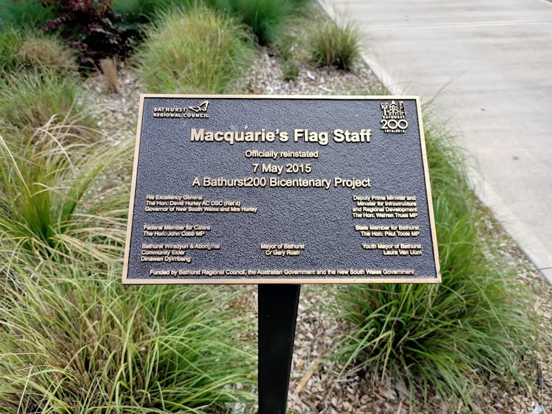 Information Plaque at the Flagstaff
