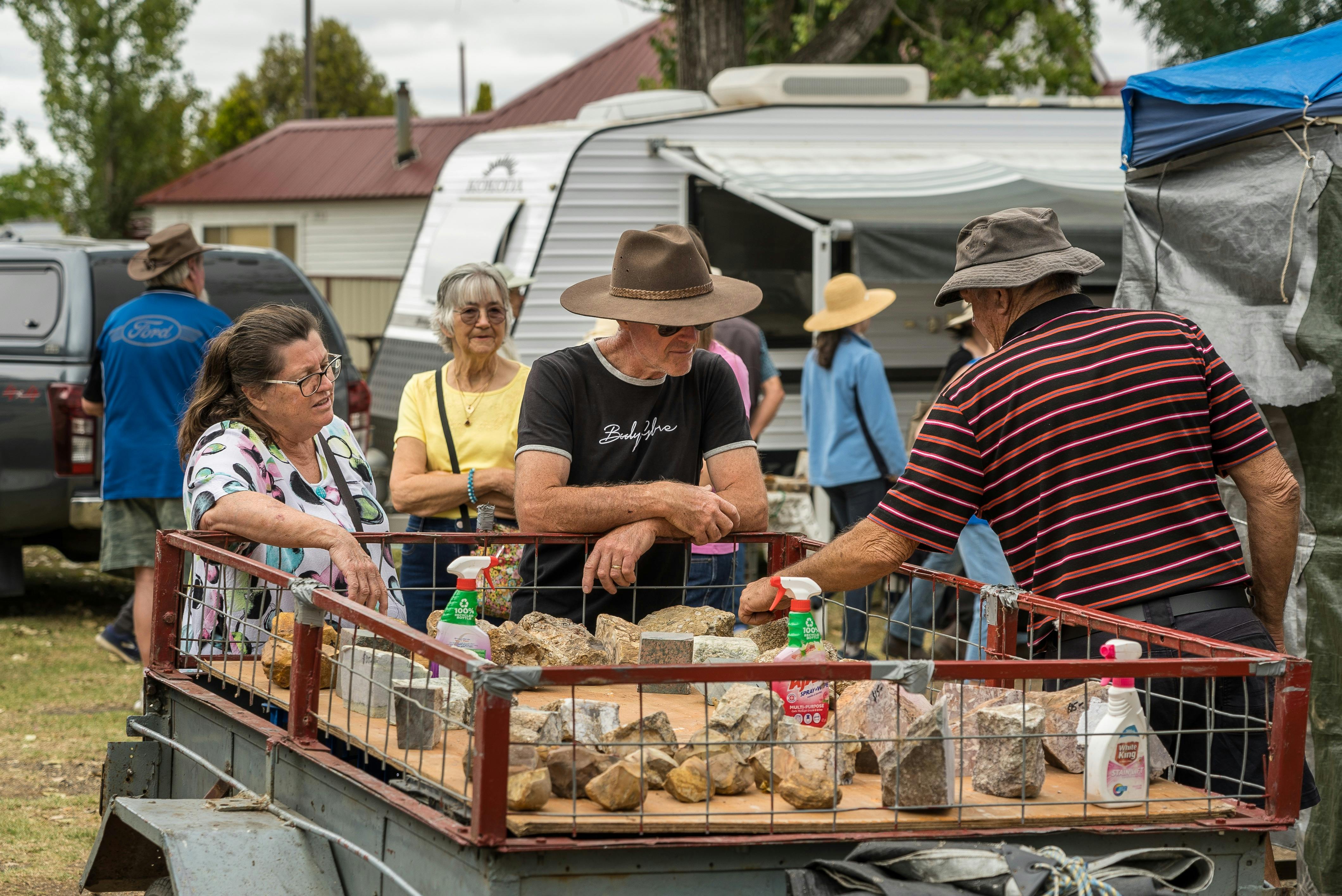 Outdoor trade stall at Minerama