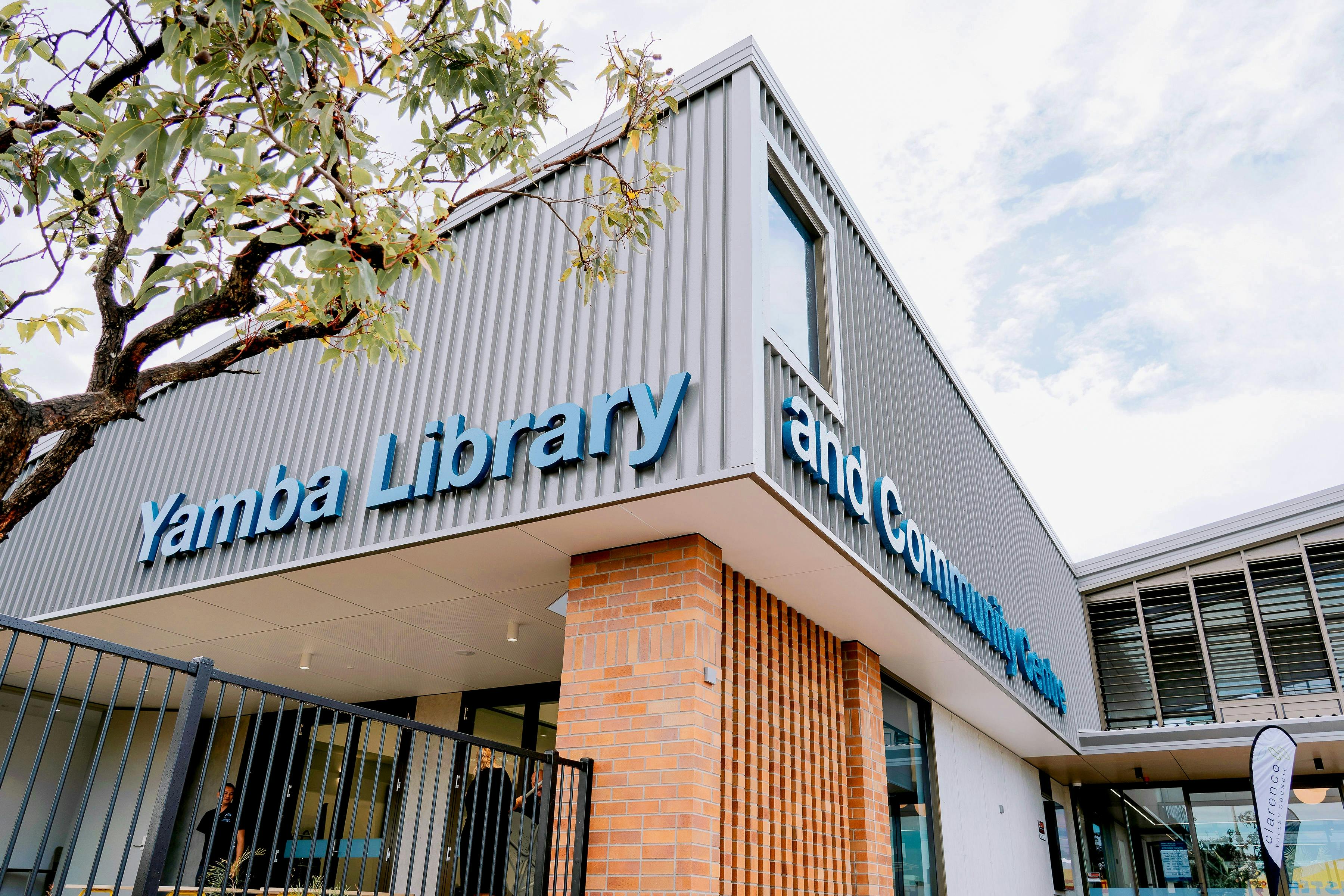 Exterior View of signage at Yamba Library and Community Centre