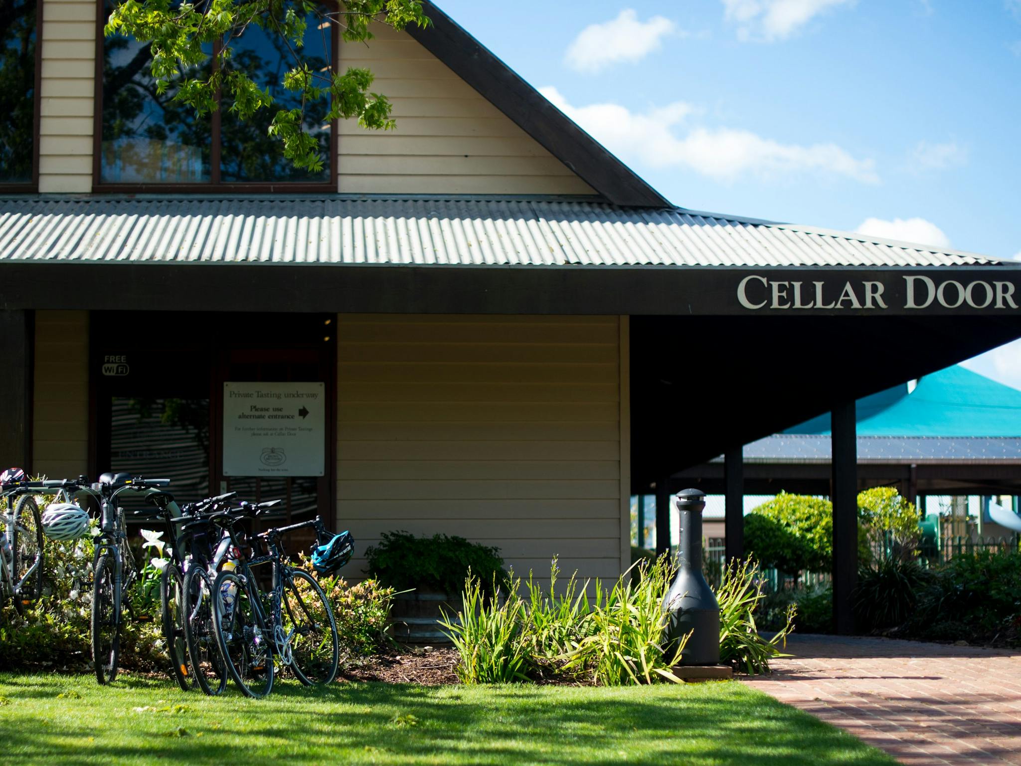 Finish the cycling tour with a wine tasting at Brown Brothers in Milawa