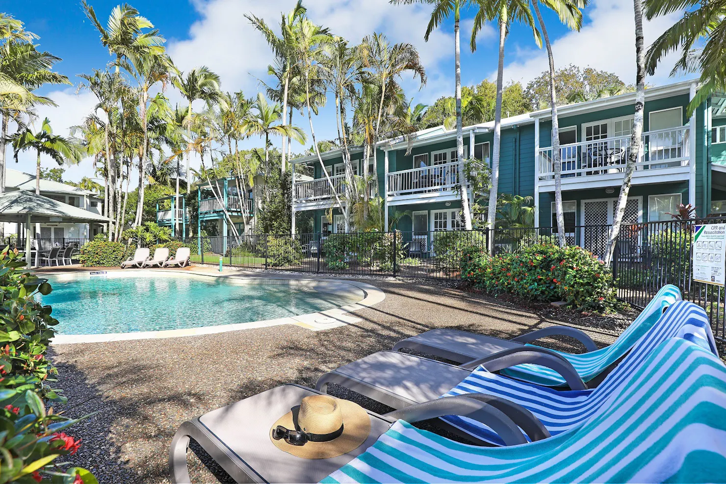 Coral Beach Noosa Resort Pool Loungers