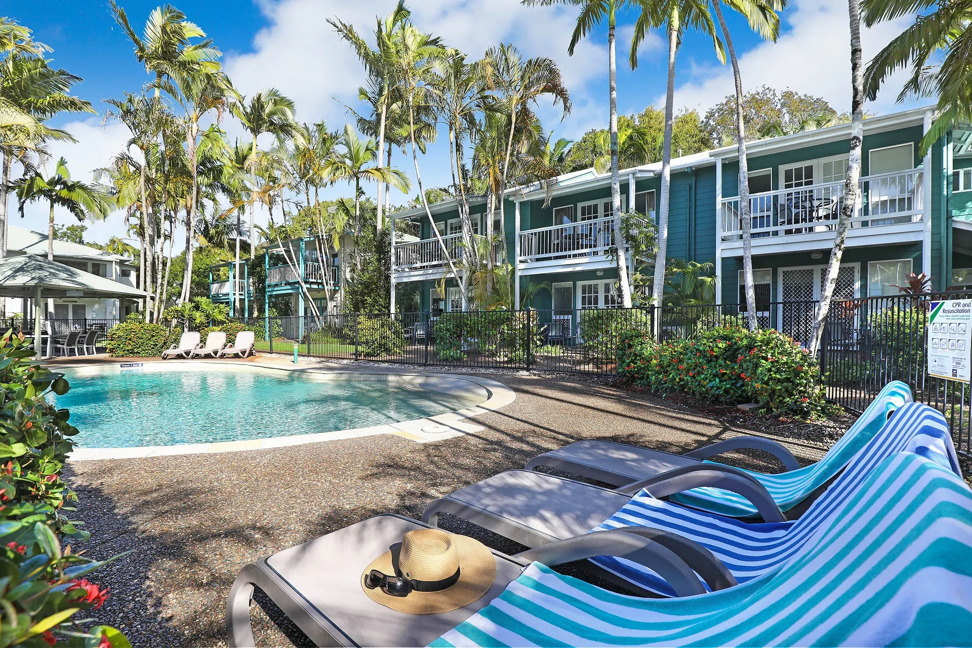 Coral Beach Noosa Resort Pool Loungers