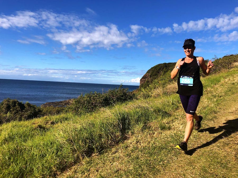 Runner with ocean view