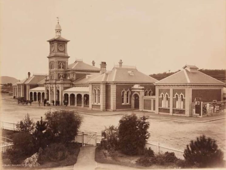 Historis image of Albury Railway Station