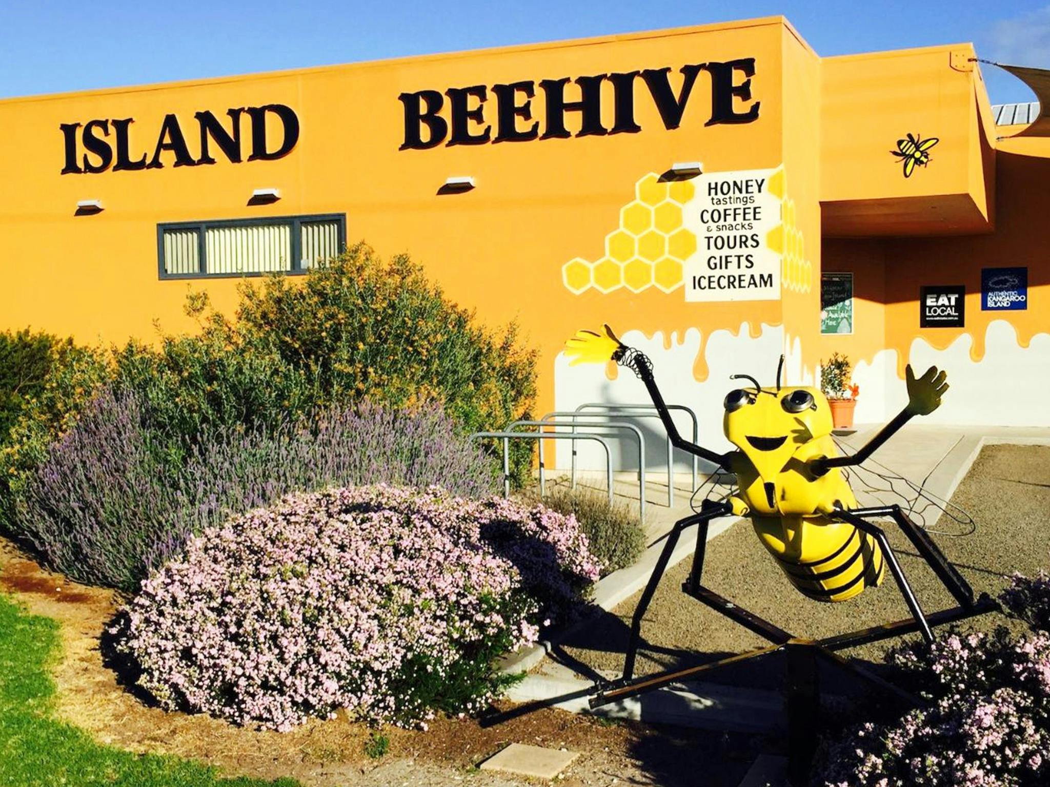 A photo from the outside of Island Beehive
