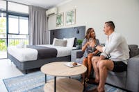King split apartment with balcony