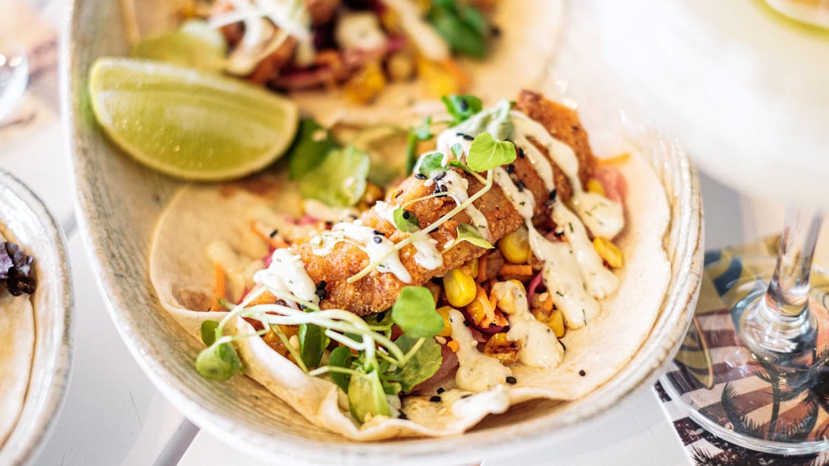 mahi mahi | mango pico | tomatillo salsa |  lime |