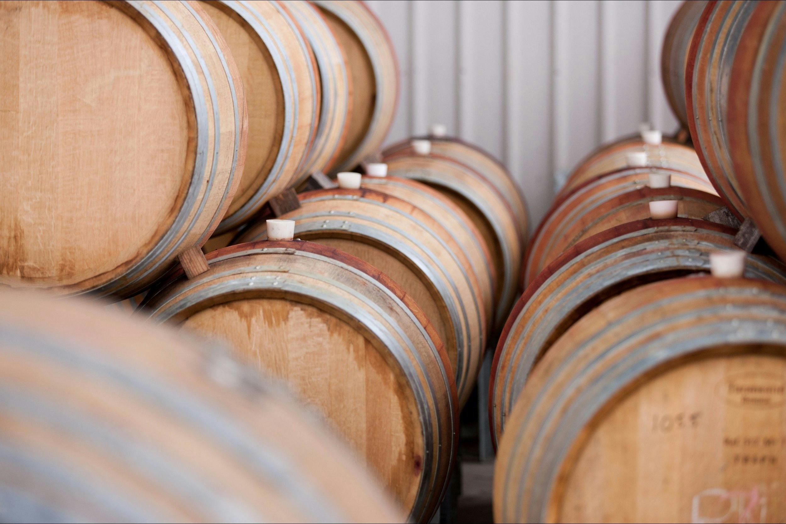 Barrels of wine