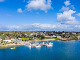 The town centre - the hub of Coffin Bay with toilets, barbecues, town jetty and playground.