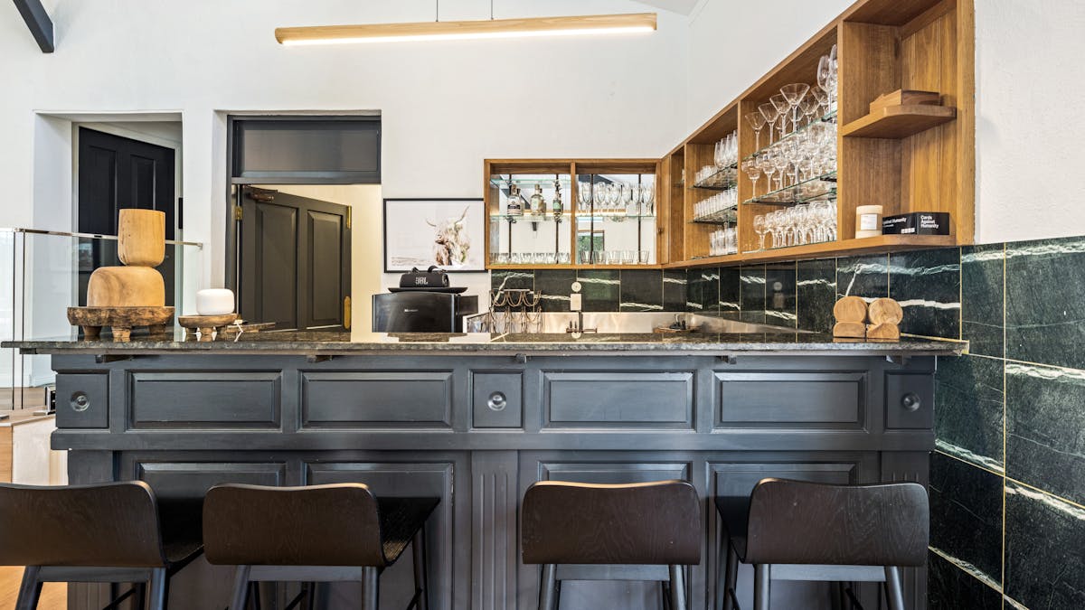 The bar located in the formal lounge.