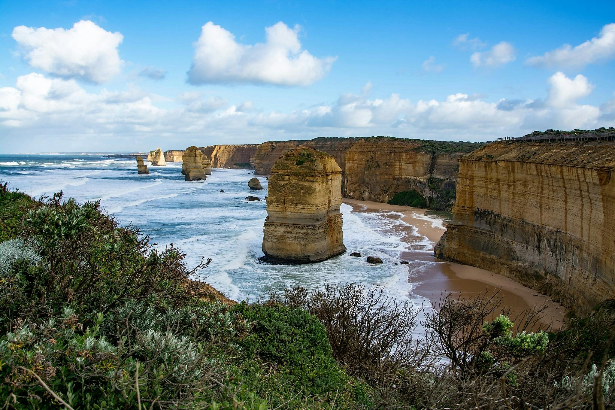 View of the 12 Apostles at the Great Ocean Road