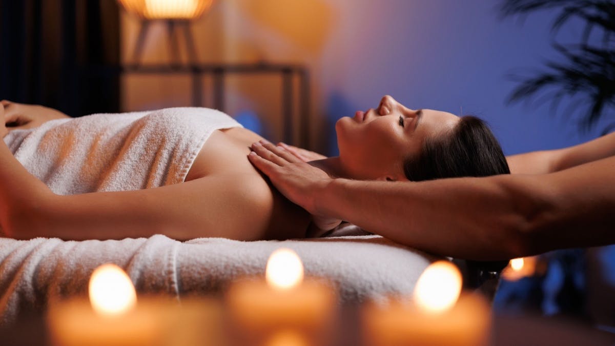 Kenz Beauty Massage Therapist performing massage to client at Kenz Beauty Spa and Moroccan Hammam