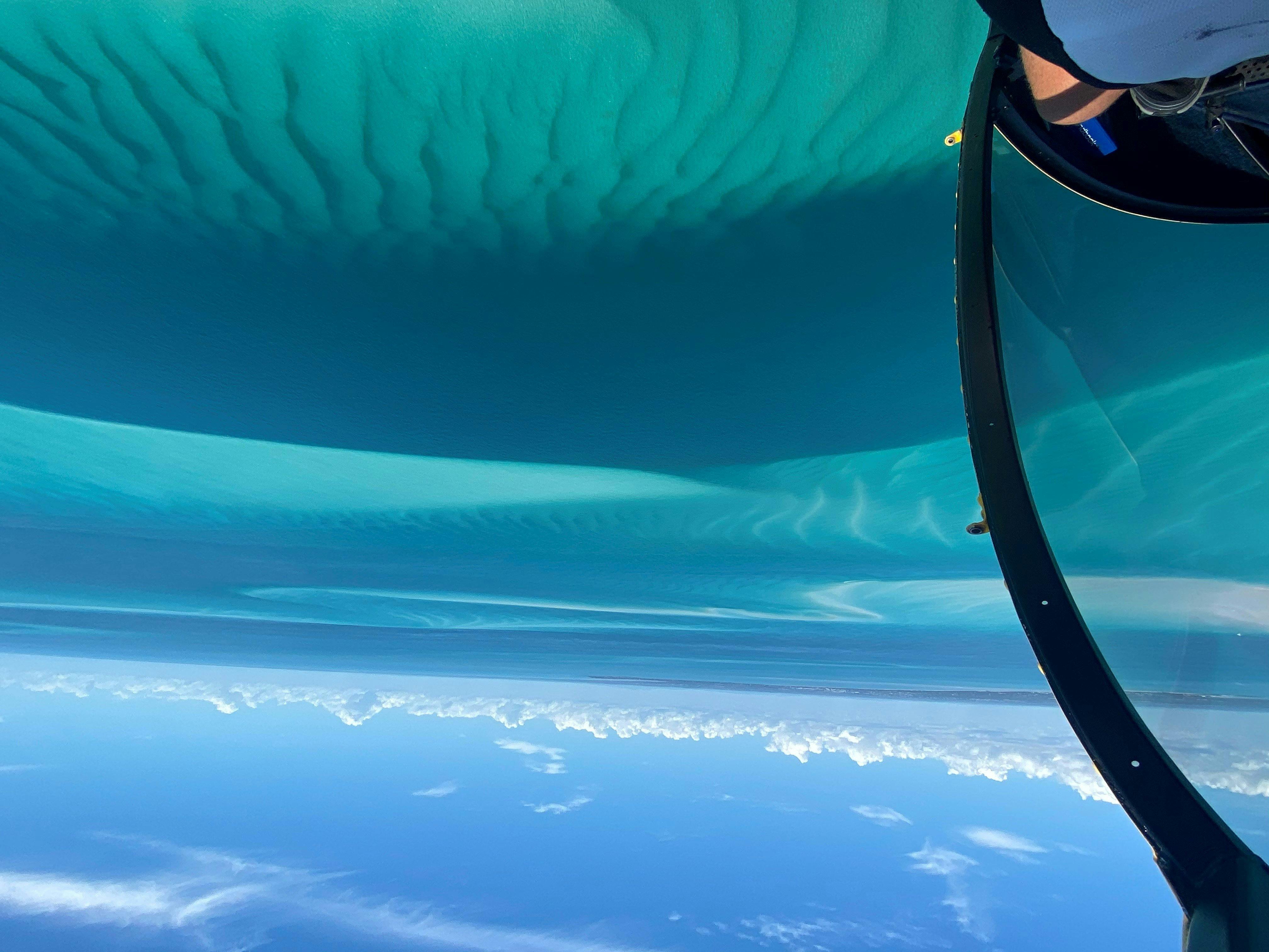 The colours of the water on low tide in the Sandy straits