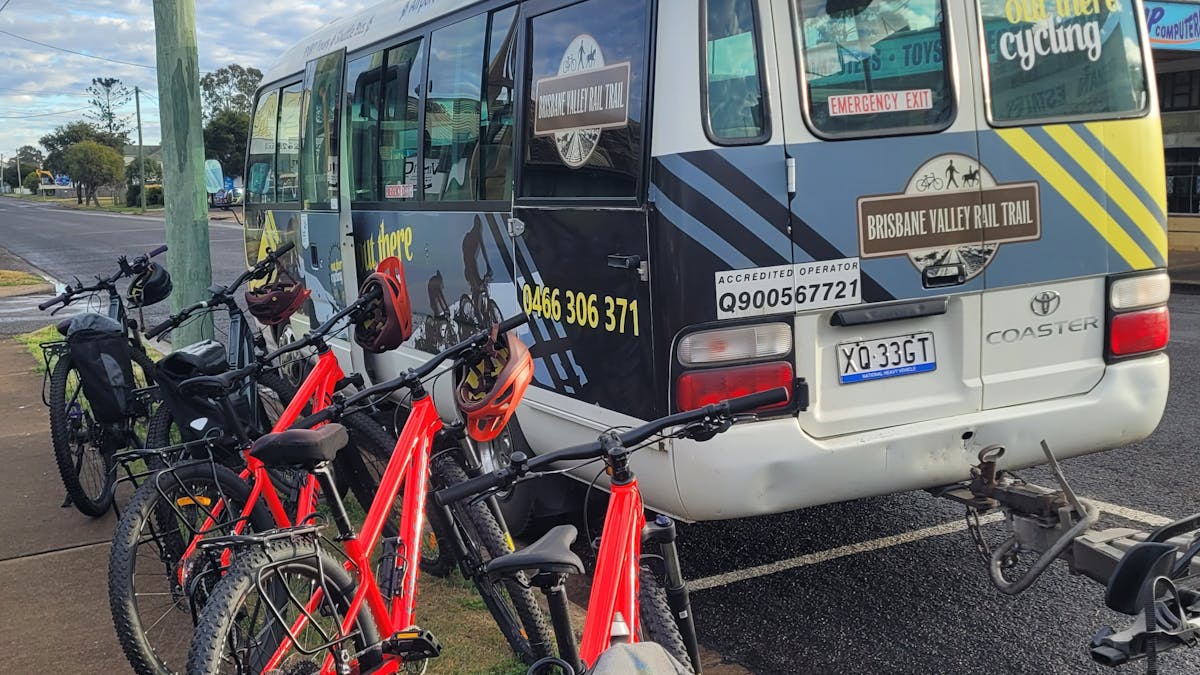 Out There Cycling Team joining in the Taste the Trail ride - Kingaroy to Wondai.