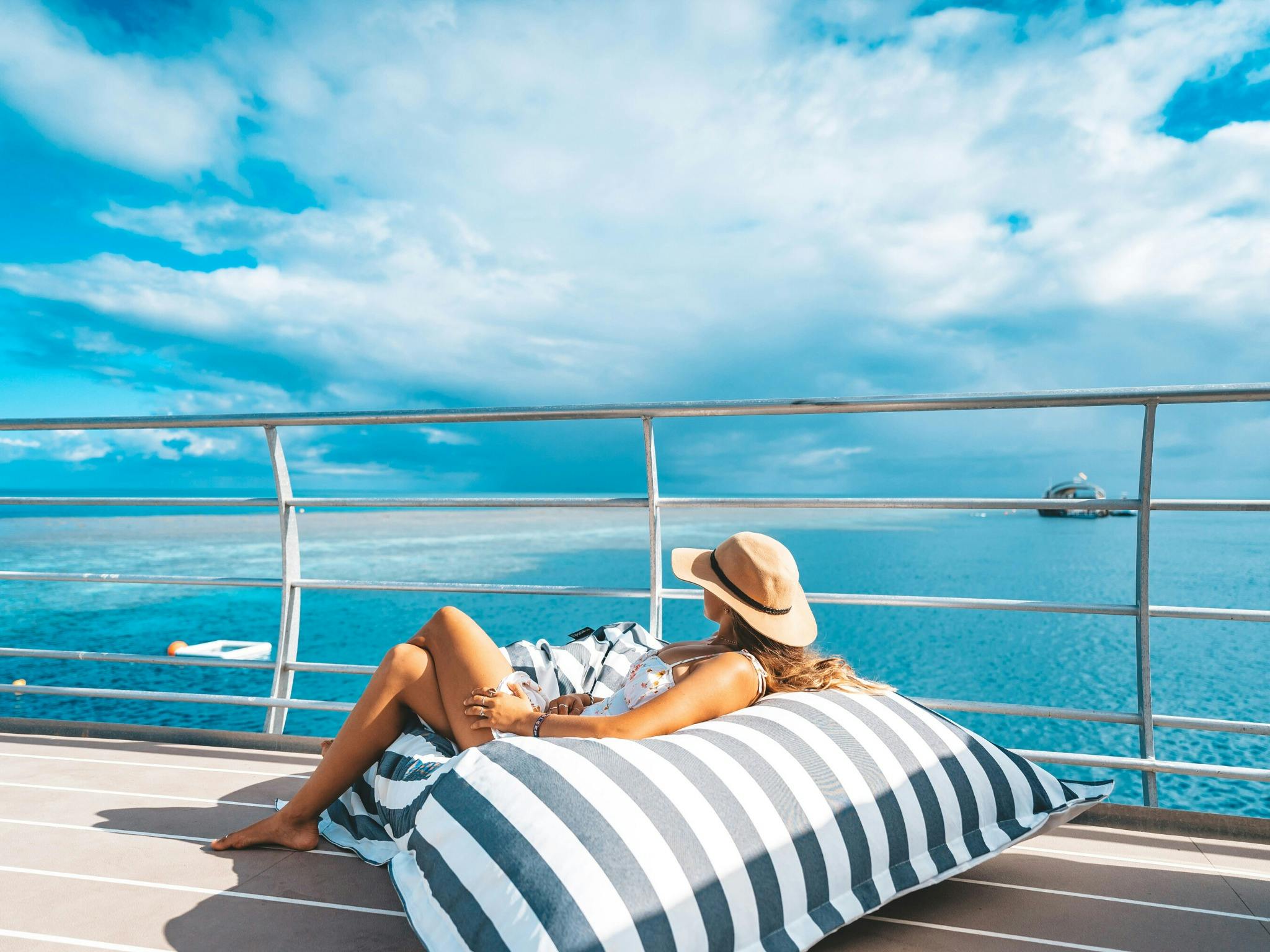 Relaxing on deck