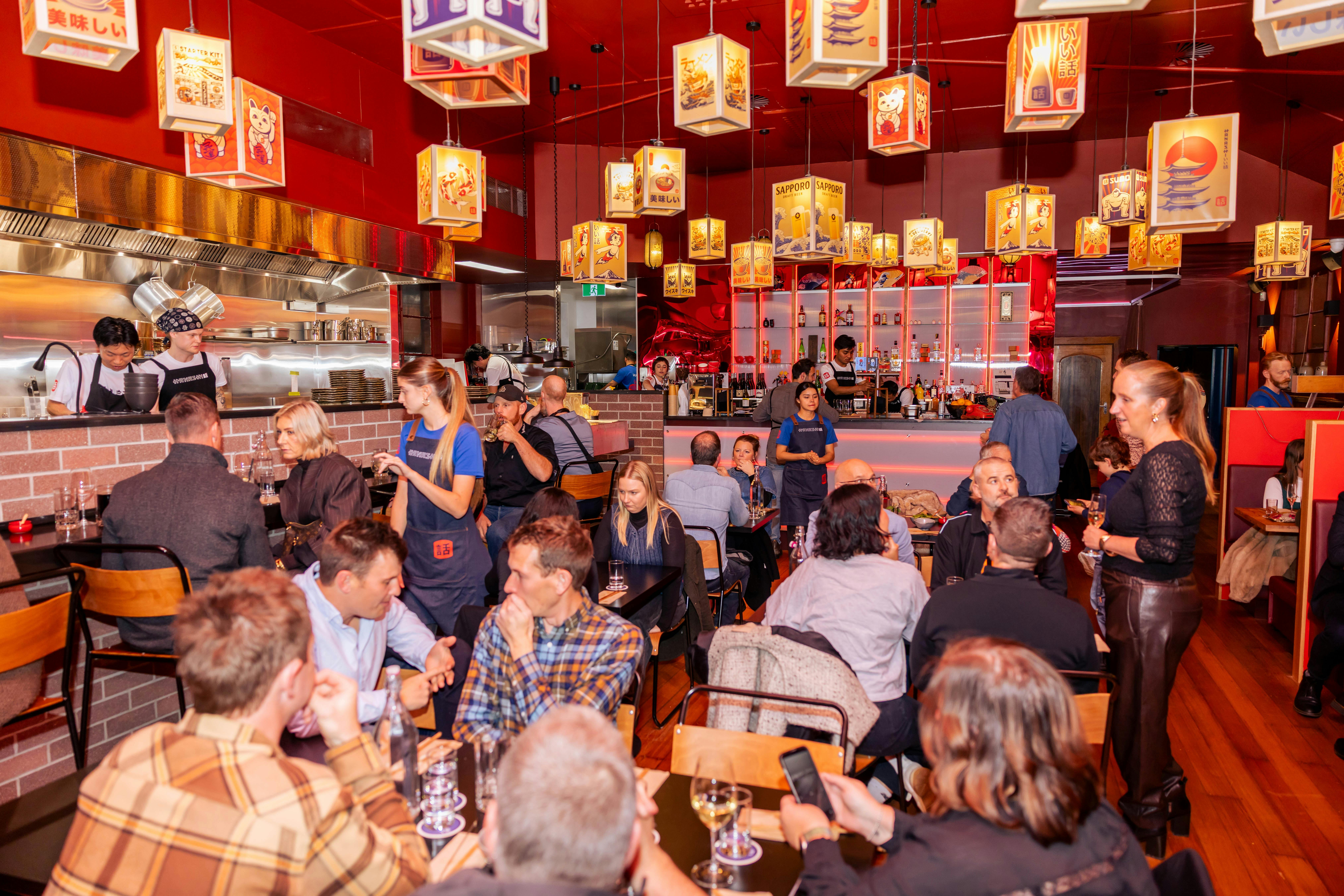 Main dining room filled with people