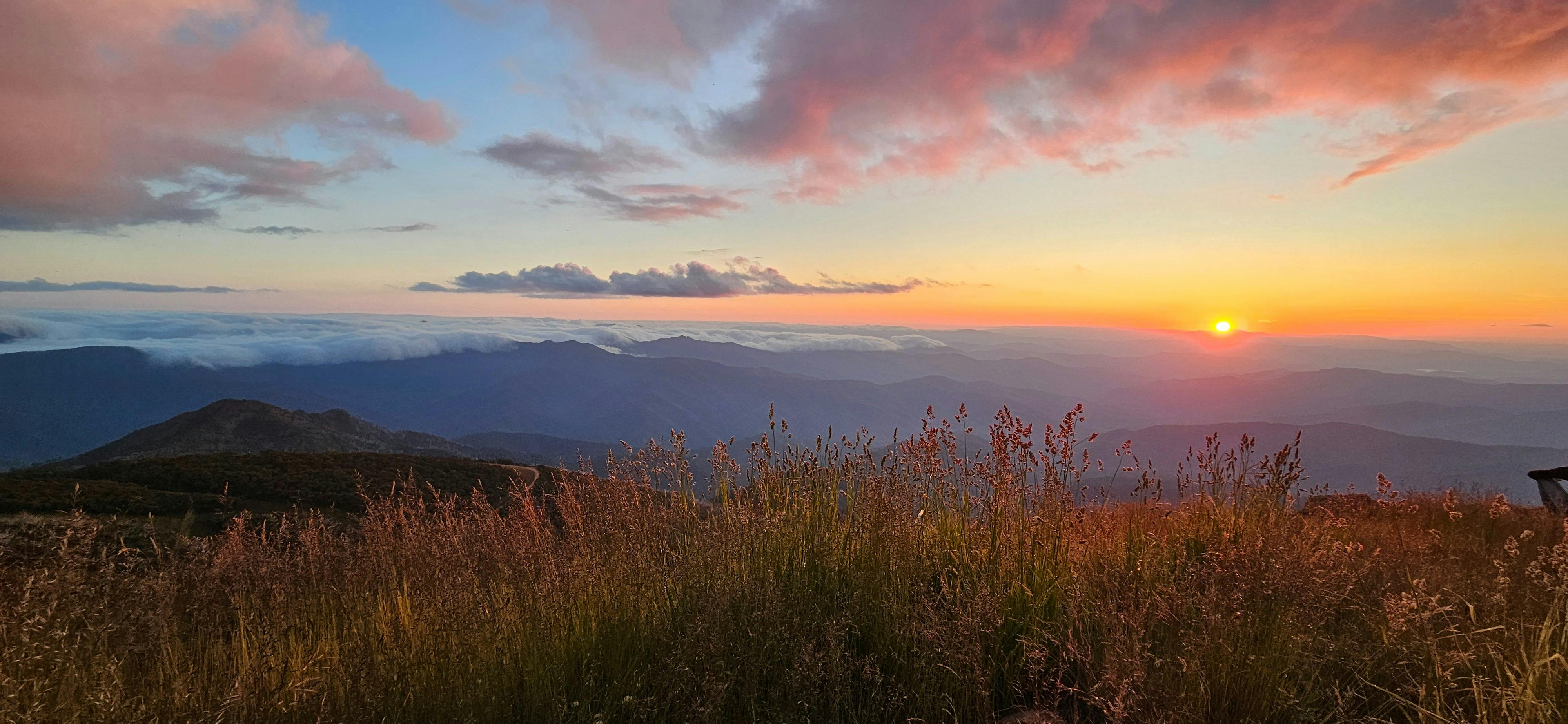Sunset from Mt Buller's summit