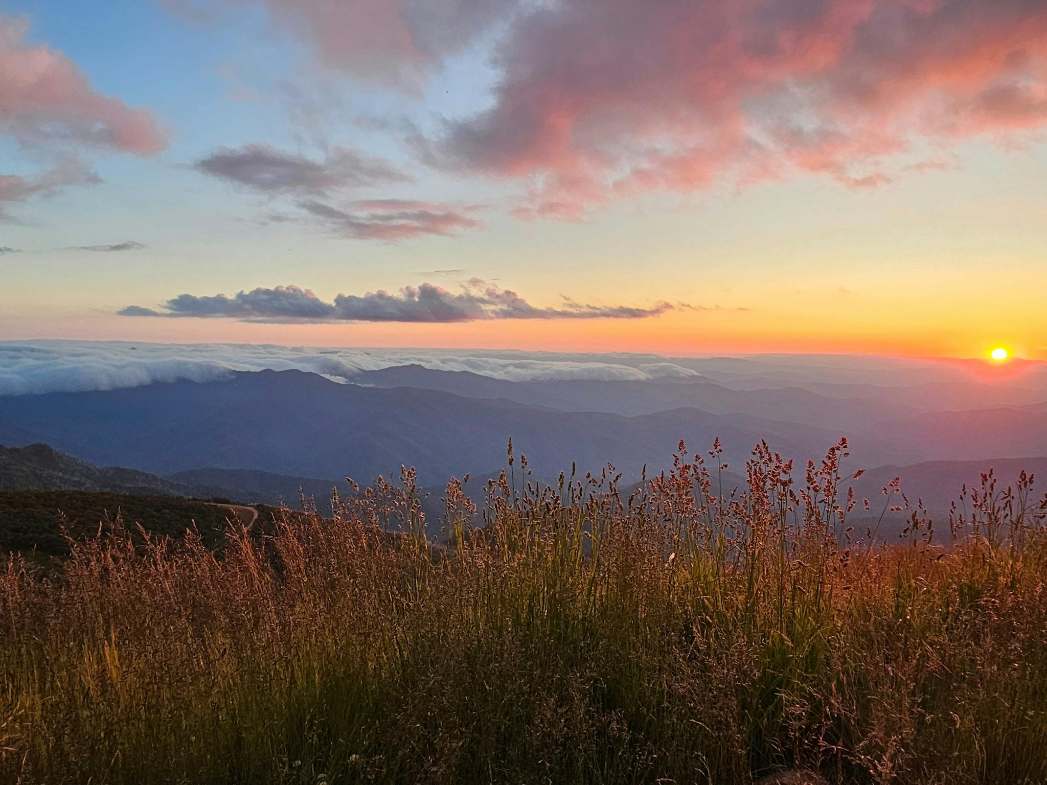 Sunset from Mt Buller's summit
