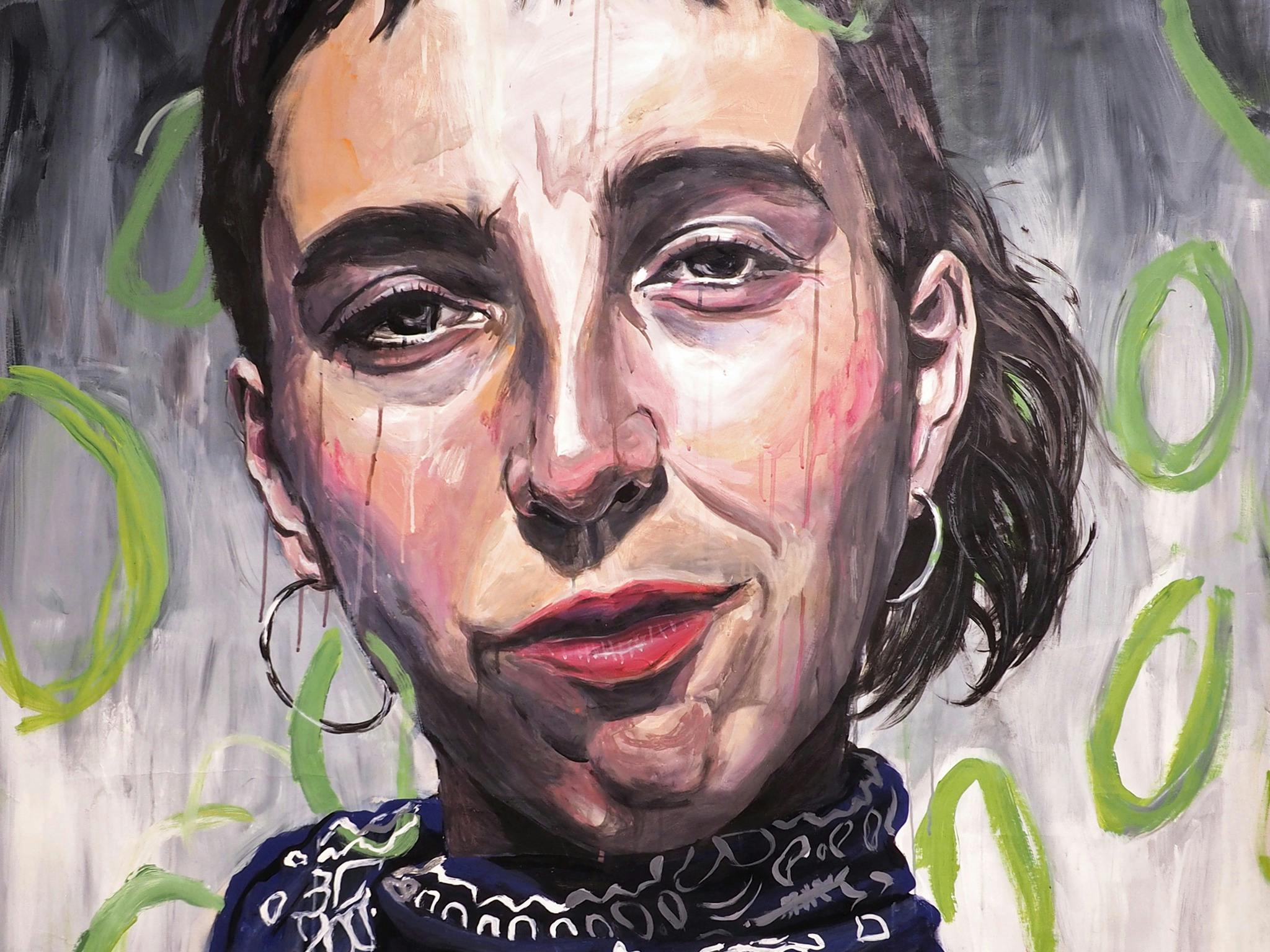 acrylic portrait of woman