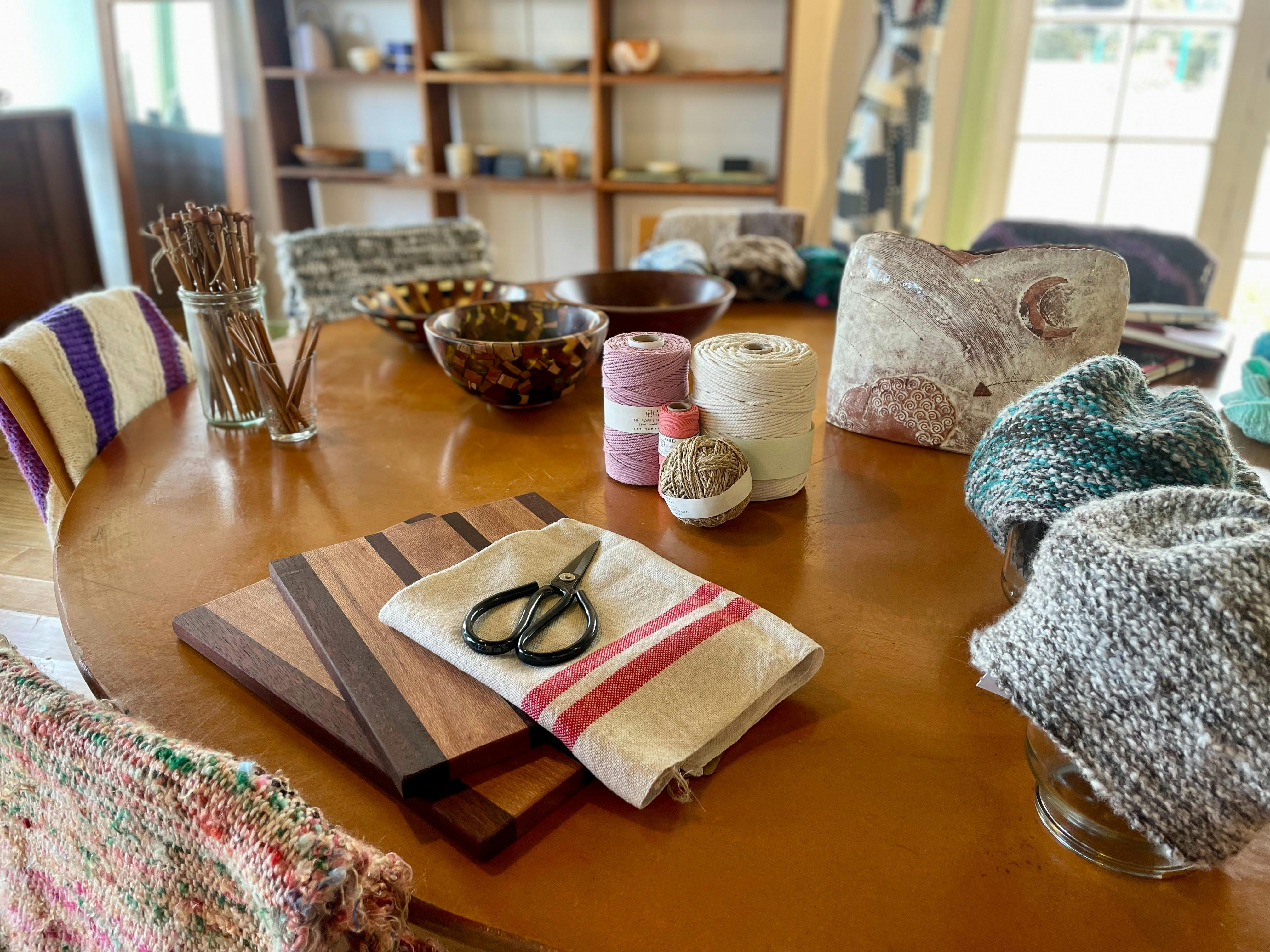 The Round table at Wildcraft Gallery and art supply store