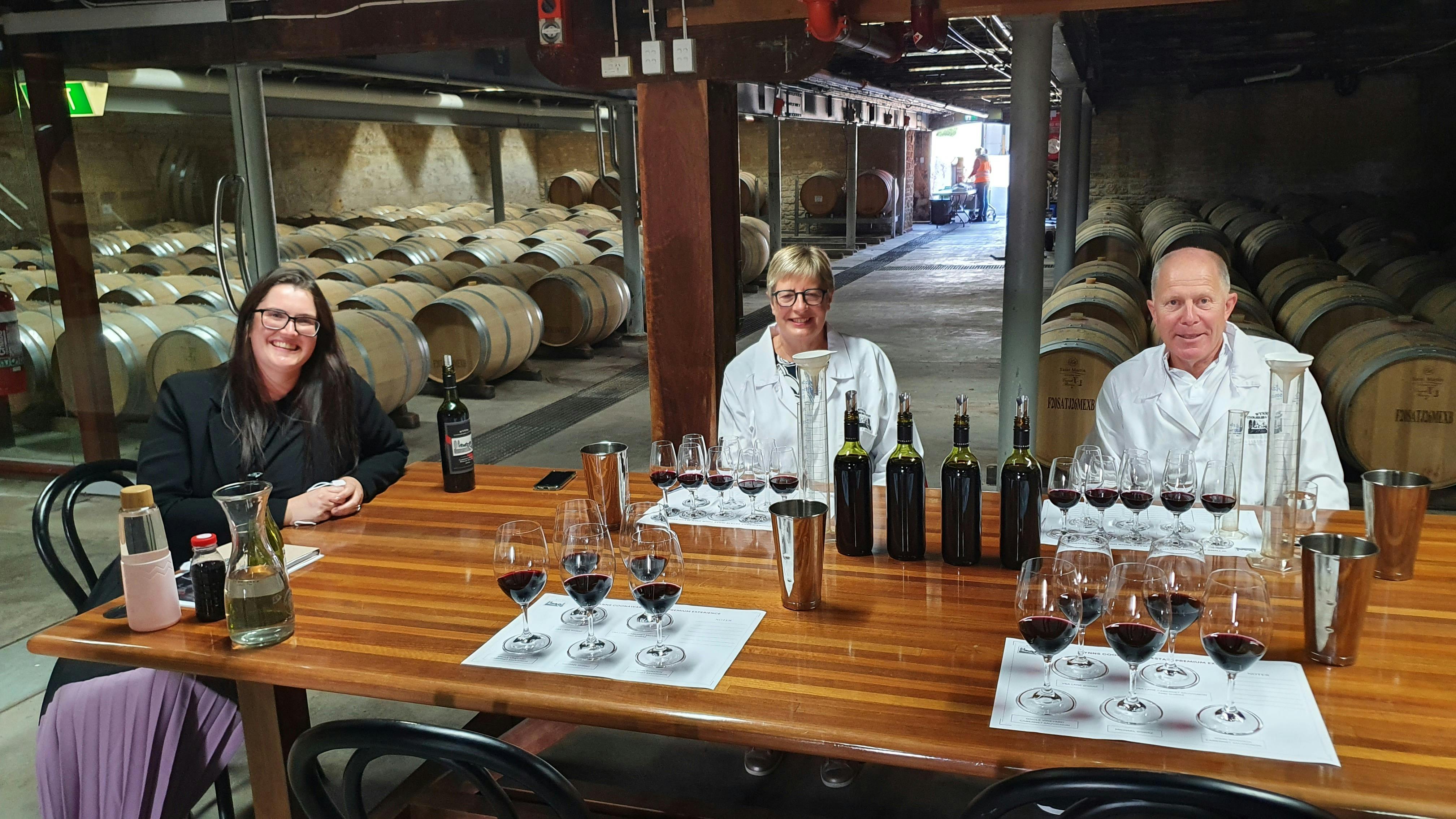 Icon tasting of the Wynns Coonawarra range in the old cellar