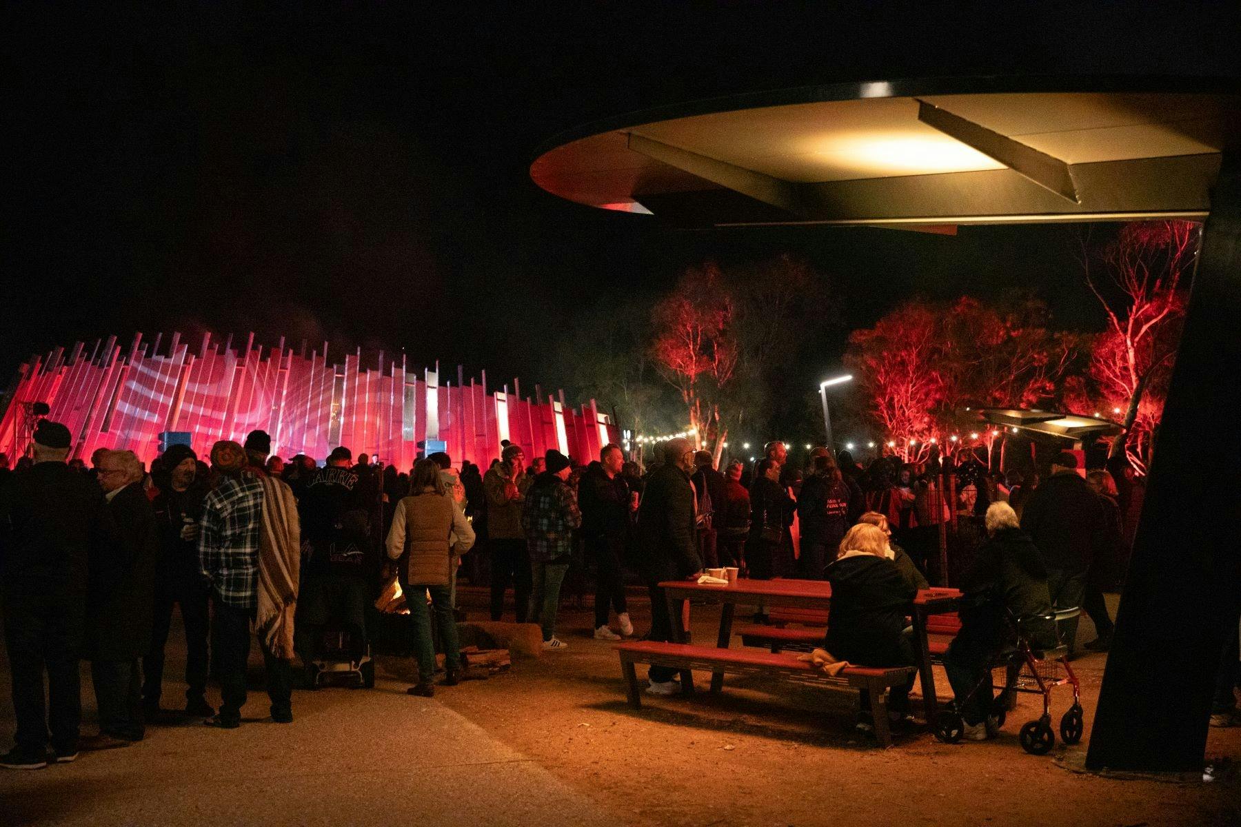 Attendees at Solstice in the Square 2025