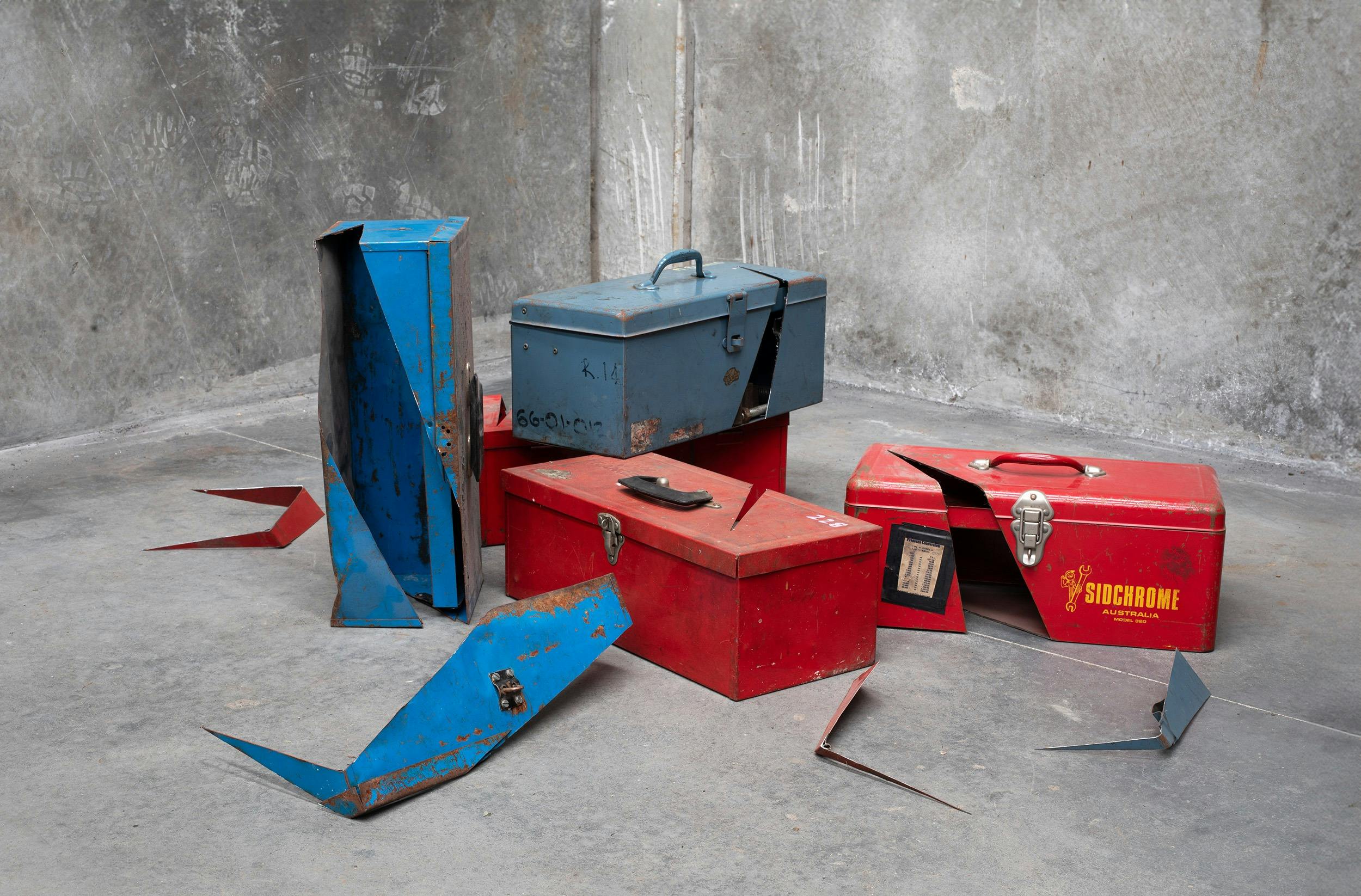 Assembled Lines gallery exhibition, Ford factory artefacts, Platform Arts Geelong