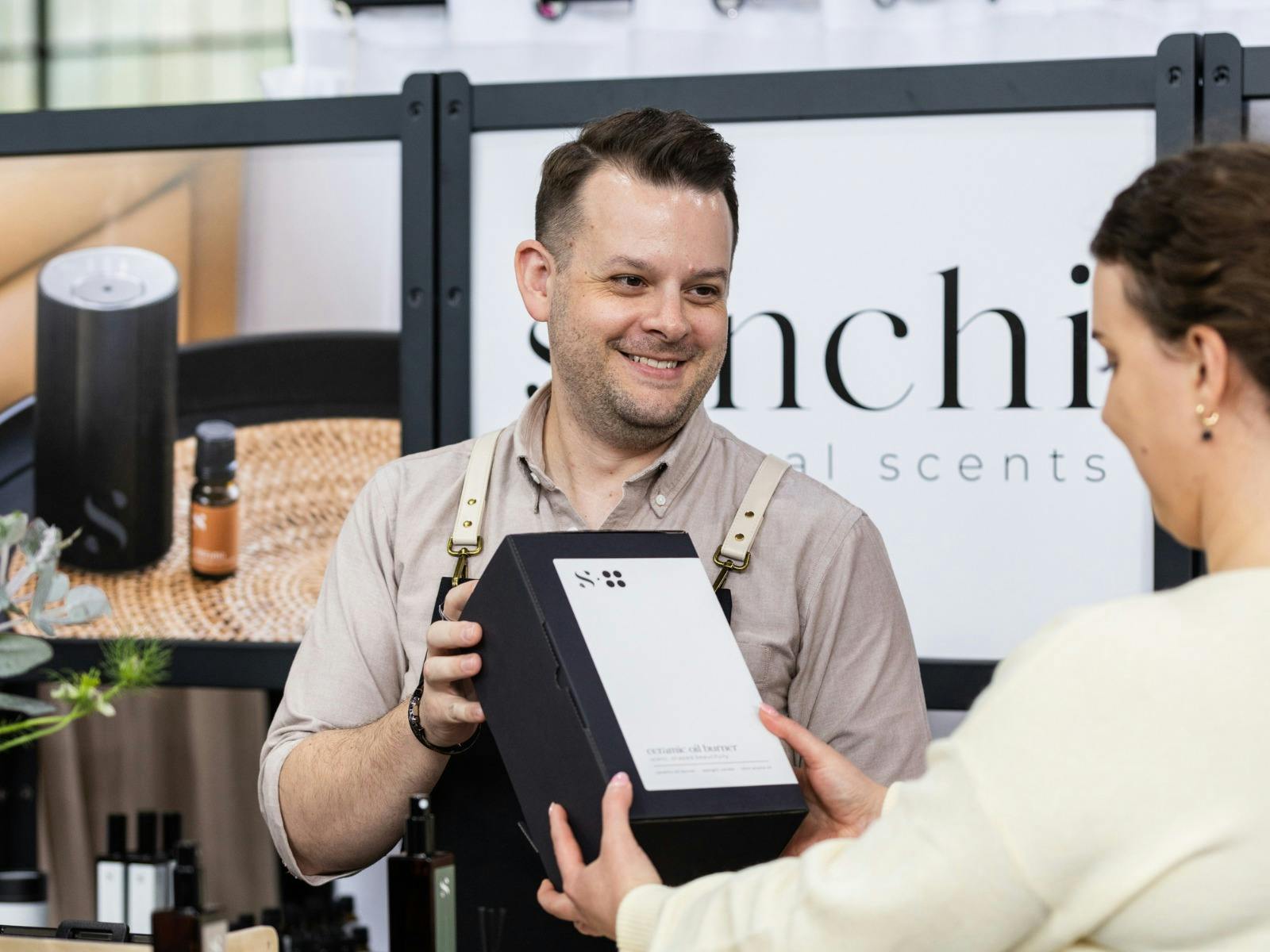 Stallholder Senchi at the Handmade Market