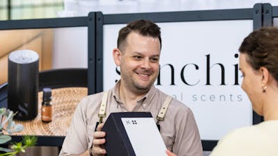 Stallholder Senchi at the Handmade Market