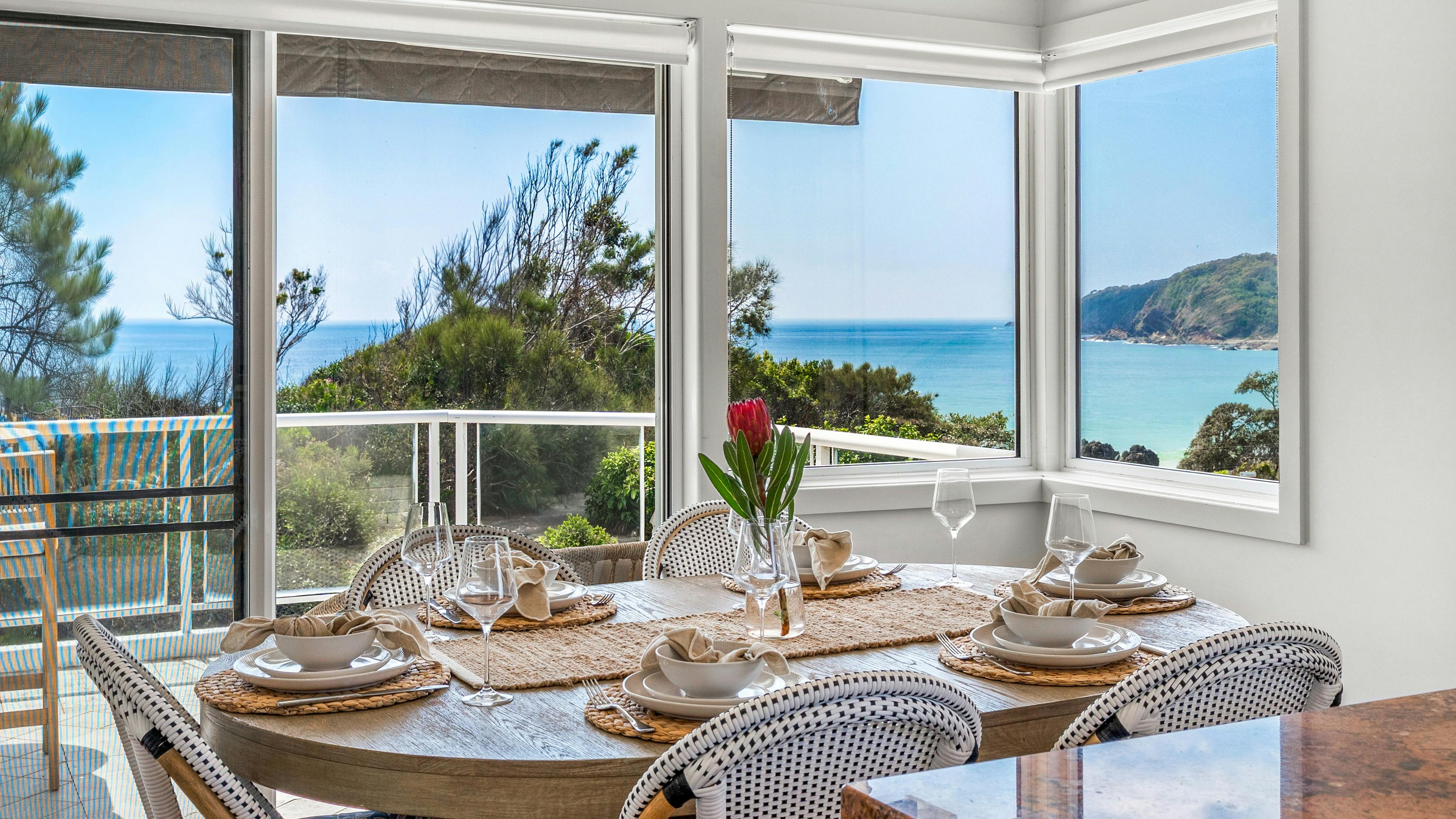 Dining area with ocean view