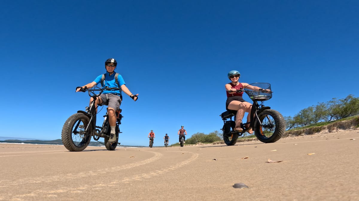 Beach ride fat bike Noosa North Shore