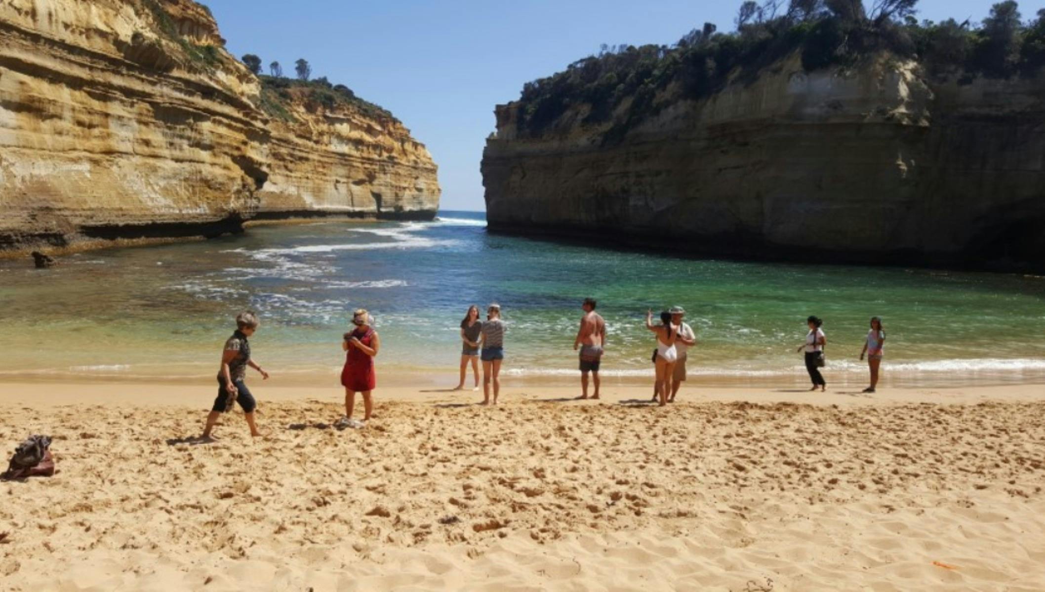 People enjoying the beach near GOR