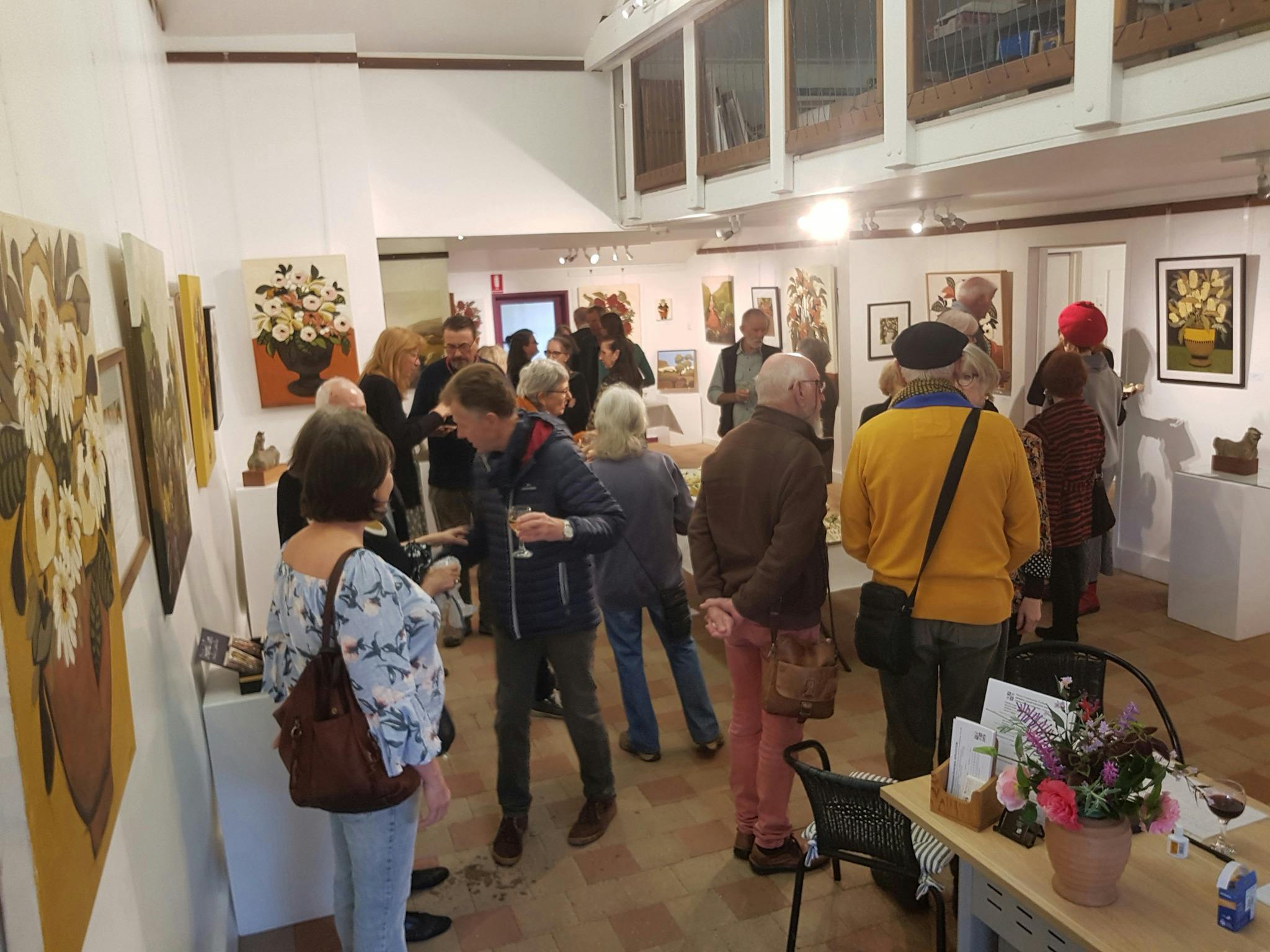 Solo opening in main gallery