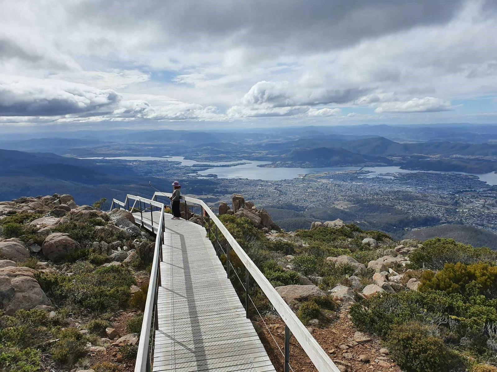 walk down the bridge from pinnacle
