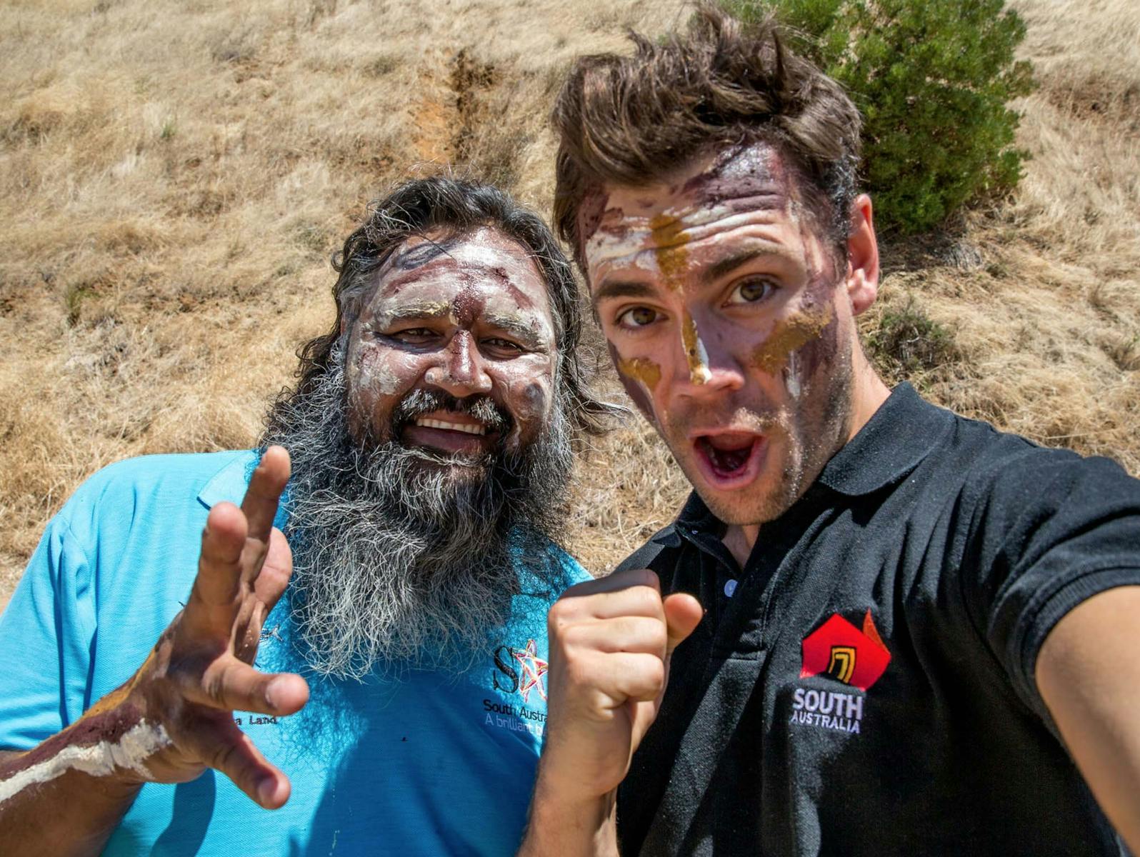 Quenten Agius and guest painted up