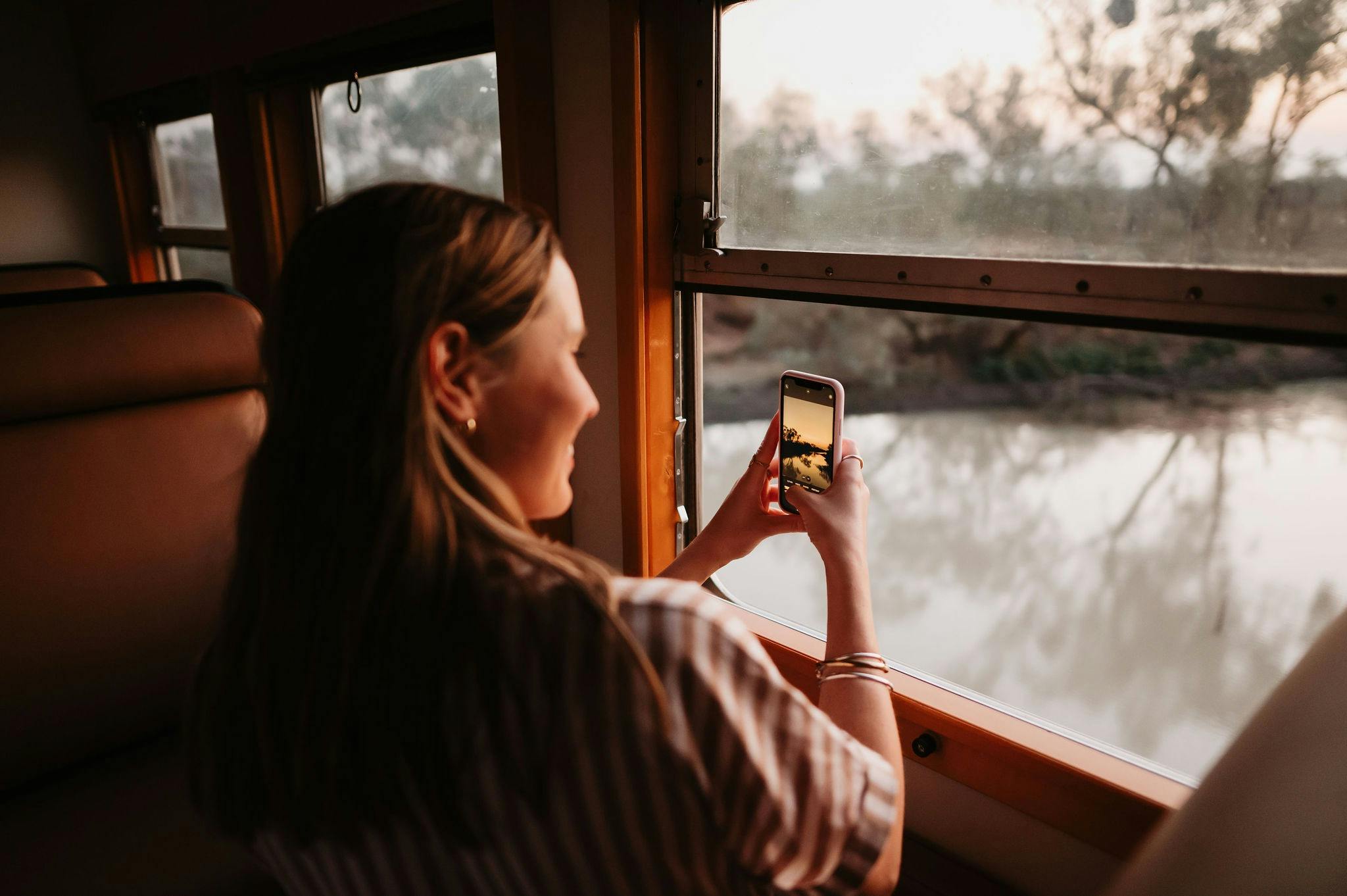 Taking photos of a beautiful sunset