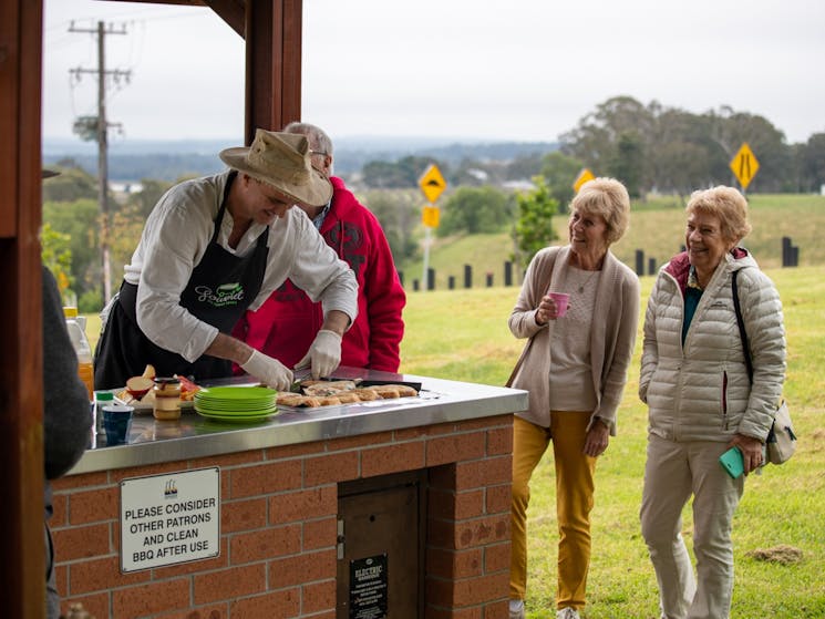 Chef prepared gourmet food on Hunter Valley food and wine tour