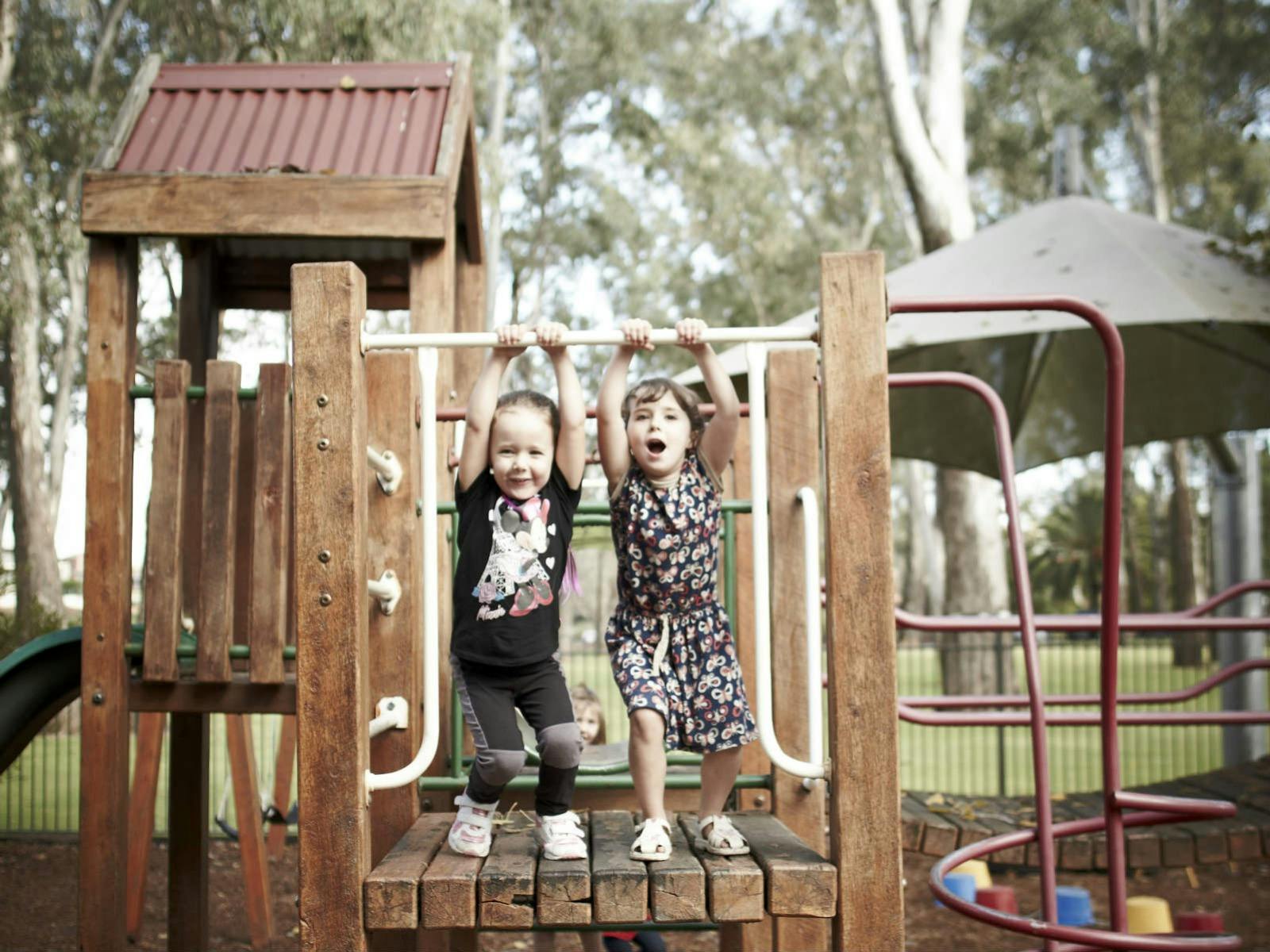 Kids enjoying playground