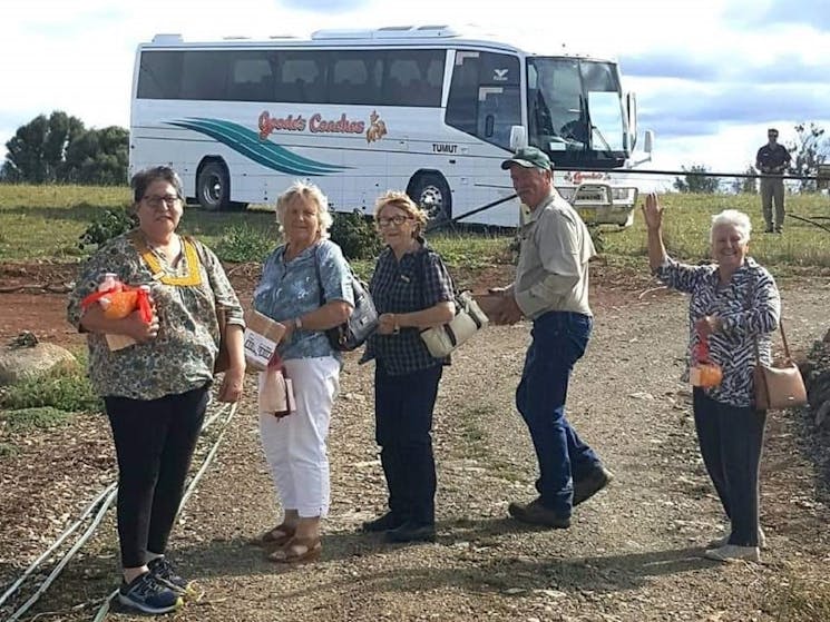 Coach tour departing from eucalyptus oil distillery demonstration and eucalyptus product shopping