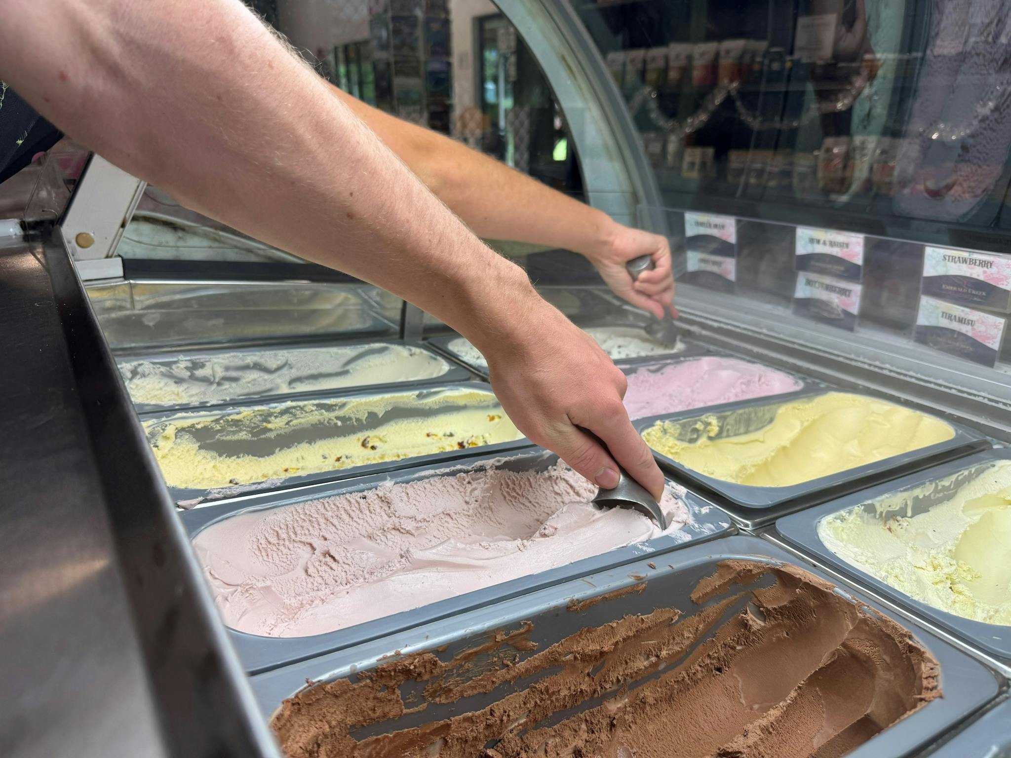Ice Cream Scooping in action Ice Cream Scooping in action
