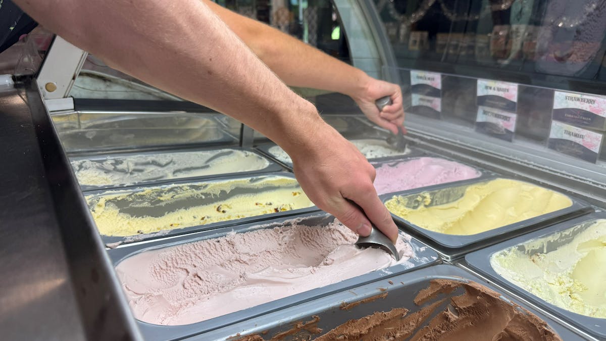 Ice Cream Scooping in action