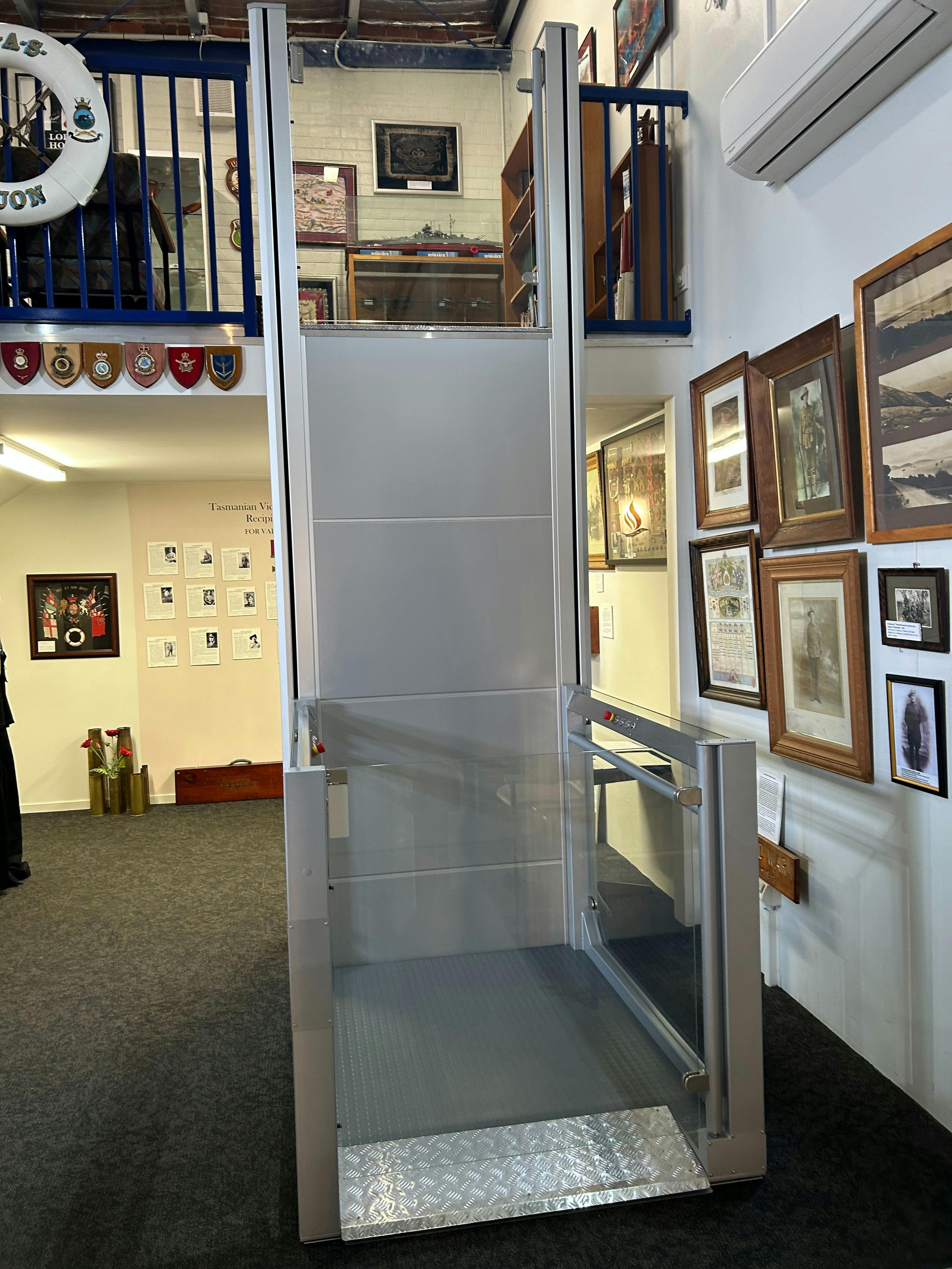 Recently installed wheel chair lift