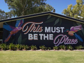 Welcoming Mural at the caravan park in Jamestown