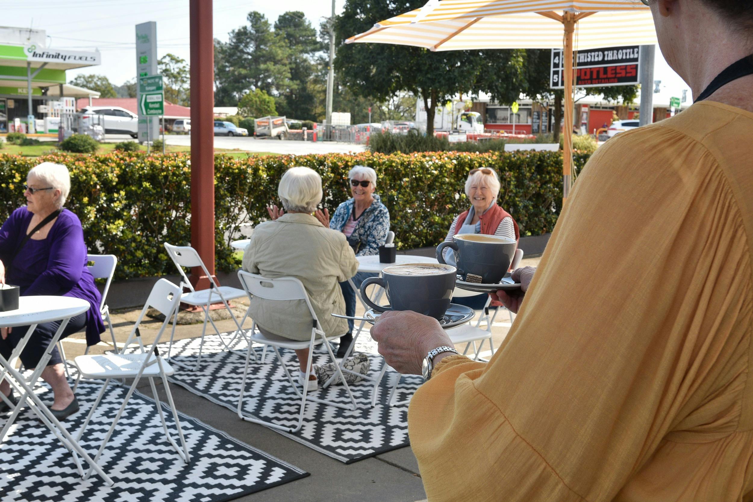 Our inviting outdoor seating