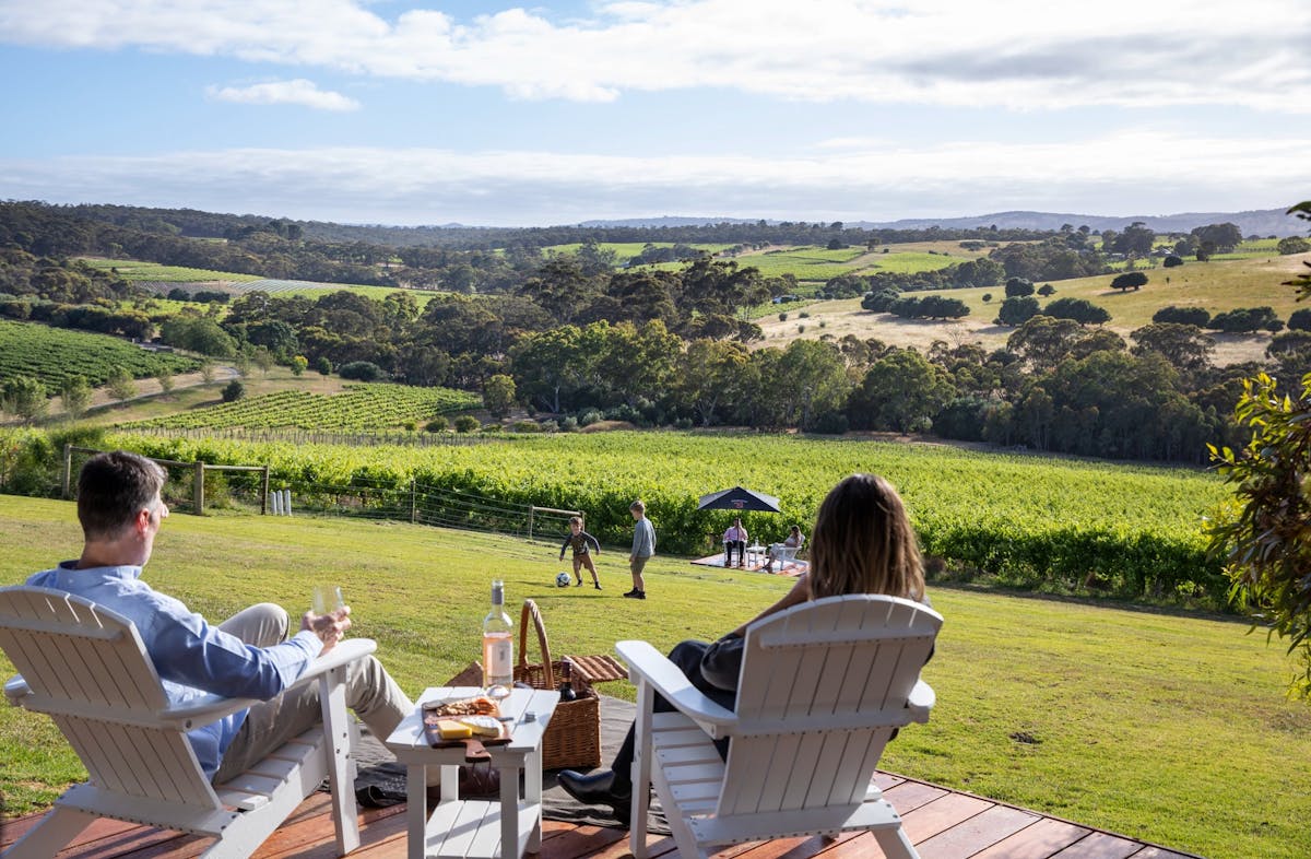 Kay Brothers Winery Deck overlooking view